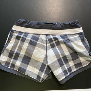 Grey plaid Lululemon shorts